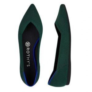 Fits like a 6 -- Rothy’s The Point Flat Emerald Green